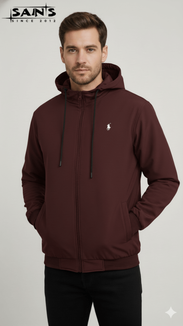 Maroon Hoodie Jacket for Men