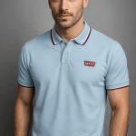 Double PK Polo T-Shirt – Sky Blue