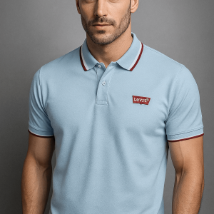 Double PK Polo T-Shirt – Sky Blue