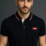 Black & Red Stripped Men's Polo Shirt
