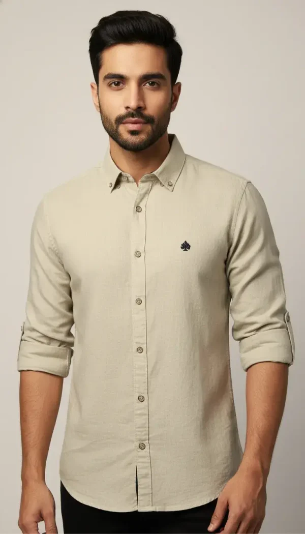Formal Men’s Shirt – Beige
