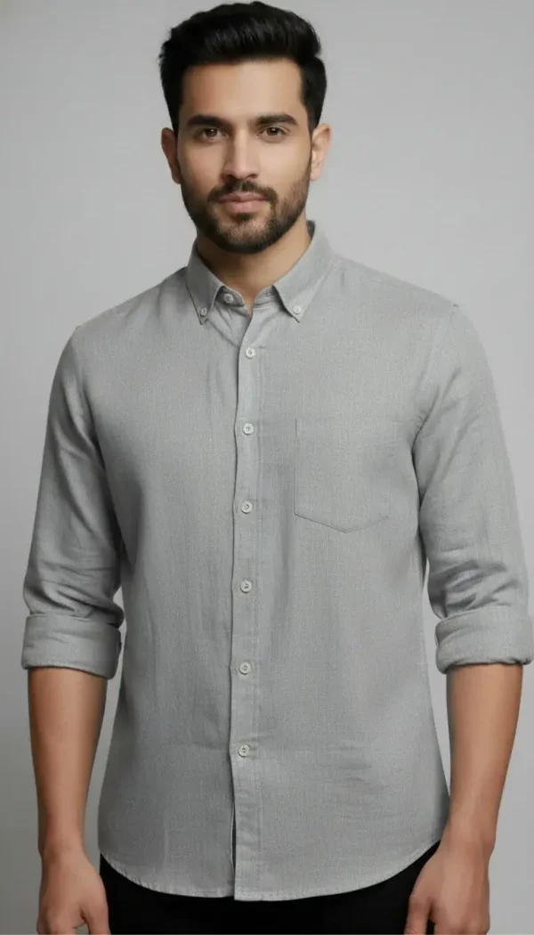 Premium Export-Quality Men’s Shirt – Grey