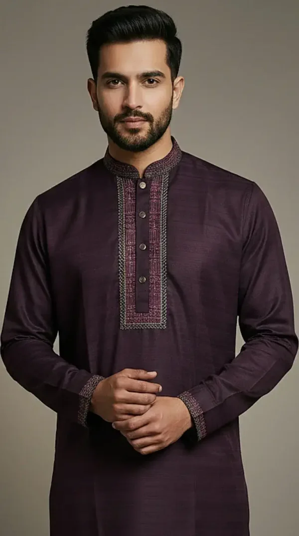 Eid Special – Premium Panjabi - Burgundy
