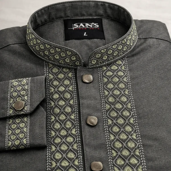 Eid Premium Panjabi 2026- Dusty Olive 2
