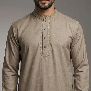 Eid Special Panjabi – Premium Collection - Khaki Beige