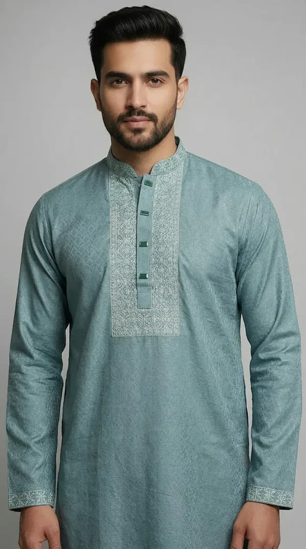 Eid Special Panjabi – Premium Collection - Pearl Aqua