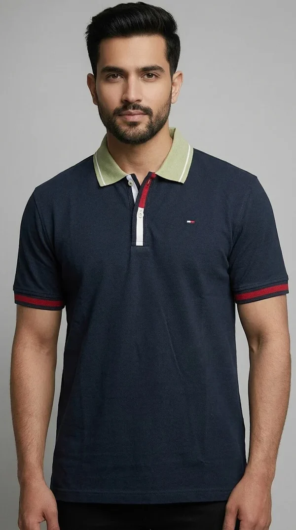 Navy Blue Polo T-Shirt for Men