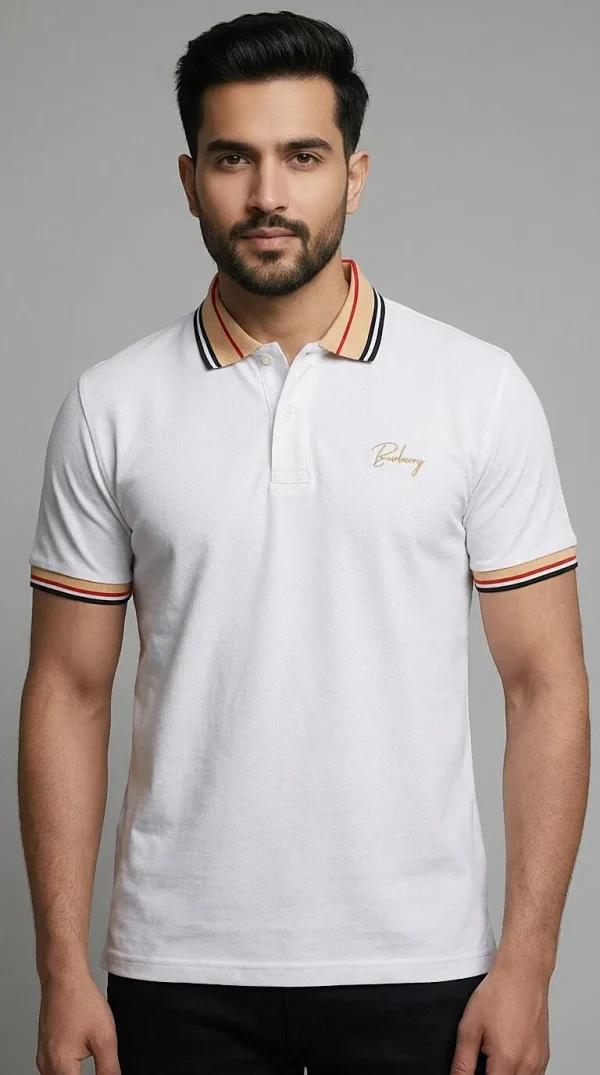 White Polo Shirt for Men