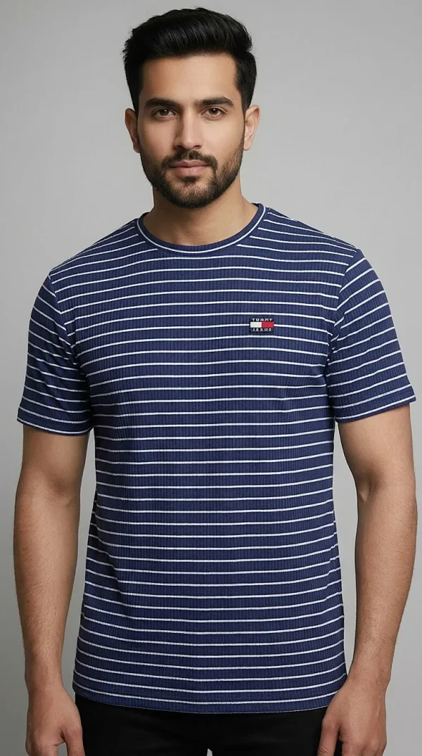 Striped T-Shirt for Men - Blue