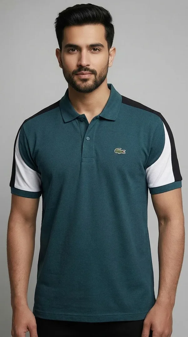 Teal Blue Polo Shirt for Men