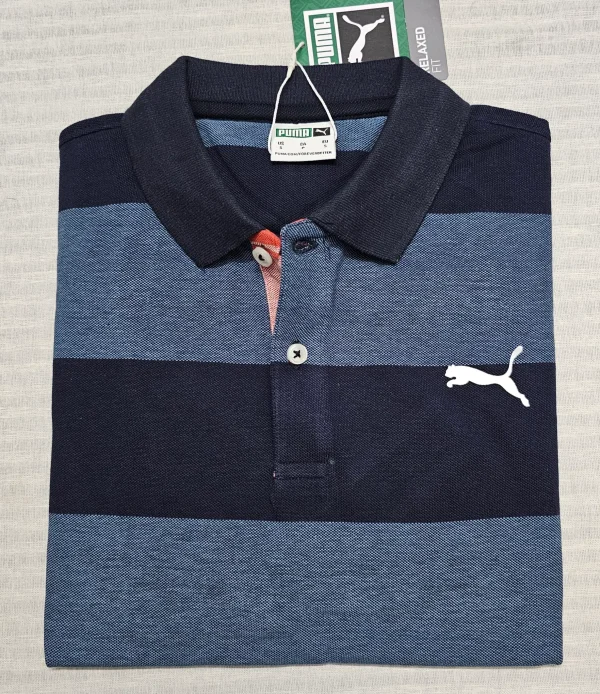 Premium Yarn Dyed Cotton Pique Polo Shirt - Blue img 2